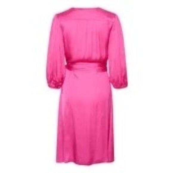 Soaked Studio NWT · XL · Eline Wrap Dress · Viscose Blend · Navy · Puff Sleeve - Picture 12 of 12